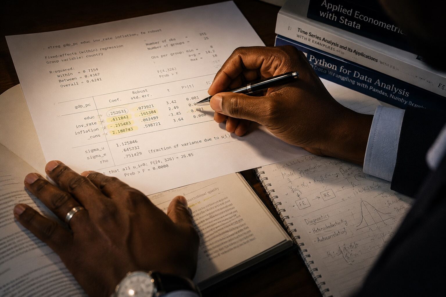 Analyse économétrique annotée